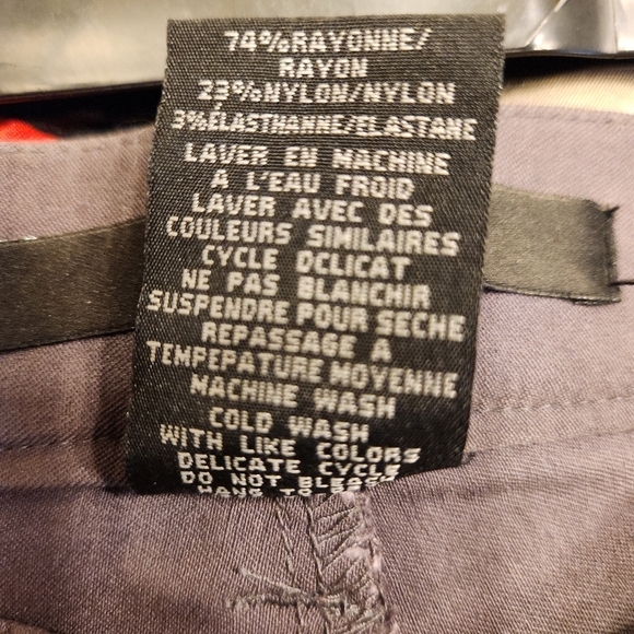 Simon Chang  "denim" or actually 74 % rayon. Steel grey, sz 14 - Picture 3 of 7